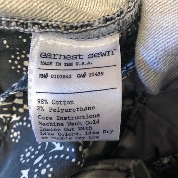 Earnest Sewn Harlan Jeans Size 24 Gray - Picture 7 of 7